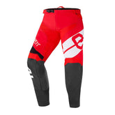 Pantaloni X LEGEND 23, un pantalone moto con rinforzi strategici. Design rosso, bianco e nero. Di ELEVEIT MOTOBOOTS.